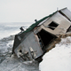 A house on Shishmaref Island after a coastal storm. Photo: AP